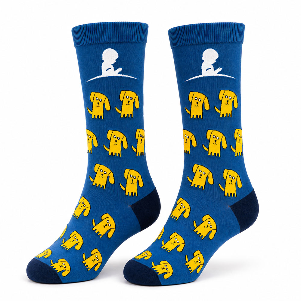 Primary image Patient Art Golden Retriever Dog (Taffy) Crew Socks &ndash; Luna